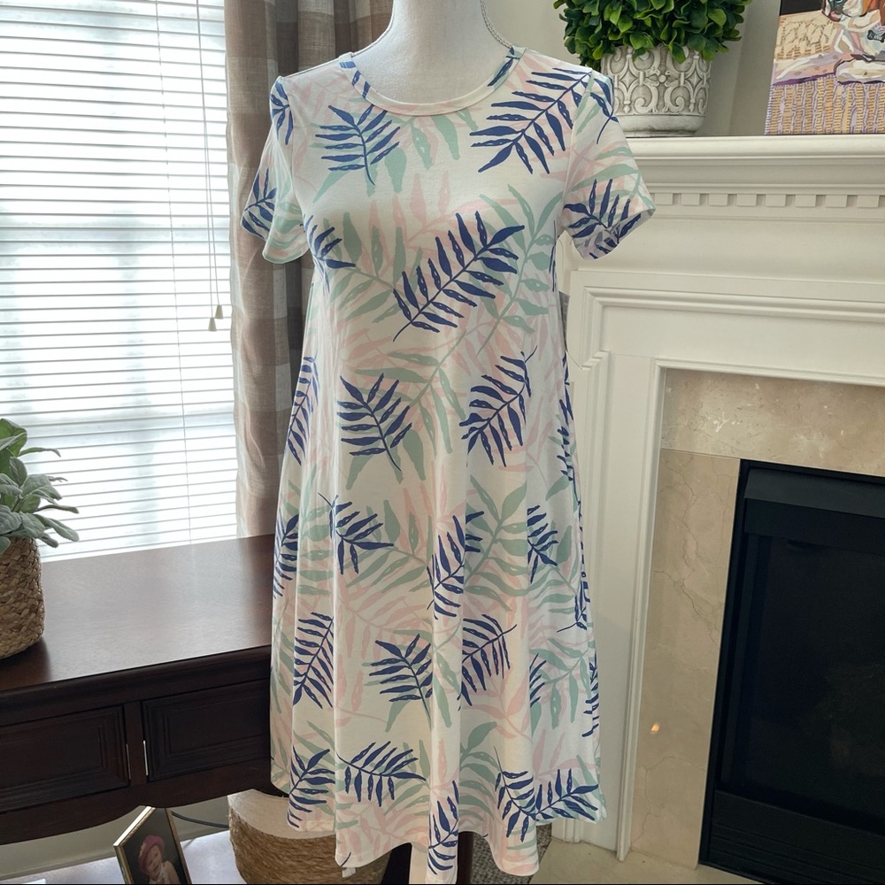 XXS LuLaRoe Jessie Dress Summer Short Sleeves NWT